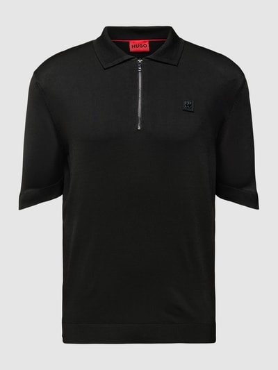 HUGO Regular Fit Poloshirt mit Label-Patch Modell 'Sayfong' Black 2