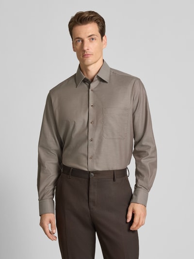 ETERNA Regular Fit Freizeithemd aus reiner Baumwolle Modell 'Kent' Black 4