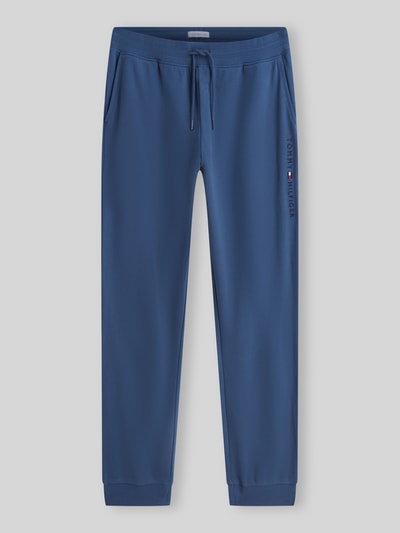 Tommy Hilfiger Spodnie dresowe o kroju regular fit z czystej bawełny z napisem z logo Niebieski 2
