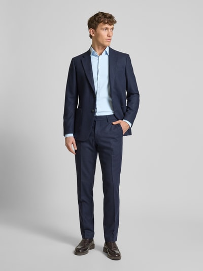 CK Calvin Klein Slim Fit Business-Hemd mit Label-Stitching Modell 'Bari' Bleu 1