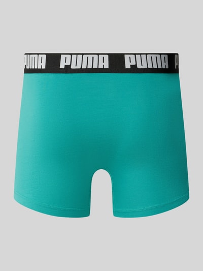 Produktfoto, türkisfarbene Slim Fit Boxershorts aus Baumwoll-Mix im 2er-Pack Modell 'EVERDAY' von PUMA, Herren Boxershorts von PUMA, glatte Textur