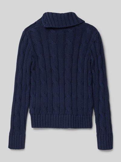 Polo Ralph Lauren Teens Sweter z dzianiny z prążkowanymi wykończeniami Granatowy 3