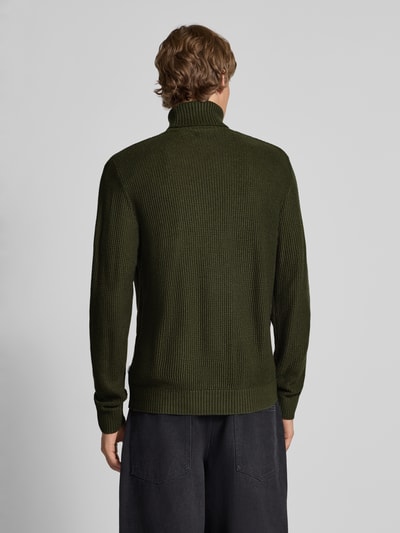 Jack & Jones Coltrui met structuurmotief, model 'ROY' Donkergroen - 5