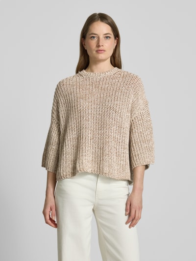 Drykorn Gebreide pullover met 3/4-mouwen, model 'NILAY' Beige - 4