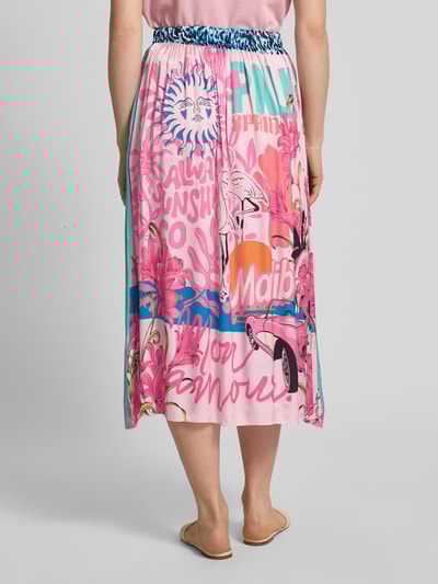 miss goodlife Midirock aus Viskose mit elastischem Bund Rosa 5