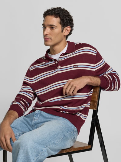 REVIEW Regular Fit poloshirt met borstzak Bordeaux - 3
