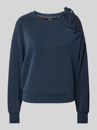 BOSS Orange Sweatshirt mit Schleifen-Detail Modell 'Eslita' Marine 1