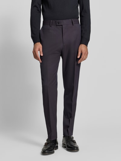 Strellson Spodnie do garnituru o kroju regular fit z dodatkiem wełny model ‘MARUY’ Śliwkowy 4