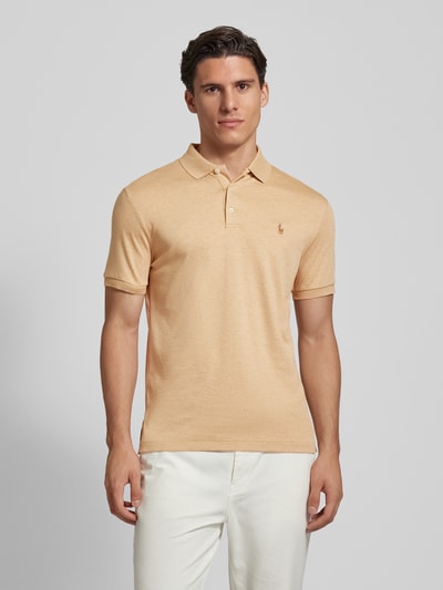 Polo Ralph Lauren Regular Fit Poloshirt mit Label-Stitching Beige 4