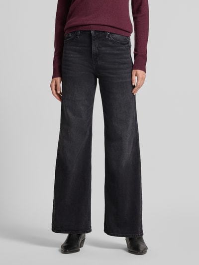 s.Oliver RED LABEL Jeansy o kroju wide fit z mieszanki bawełny model ‘SURI’ Antracytowy 4