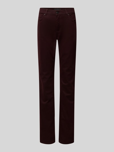 Angels Straight Fit Jeans aus Lyocell-Mix mit Eingrifftaschen Modell 'CICI' Bordeaux 2