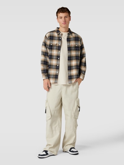 Levi's® Relaxed Fit Freizeithemd mit Tartankaro Modell 'JACKSON' Mittelbraun Mel 1