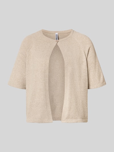 PIECES Regular fit cardigan met 1-knoopsluiting model 'BREE' Taupe gemêleerd - 1