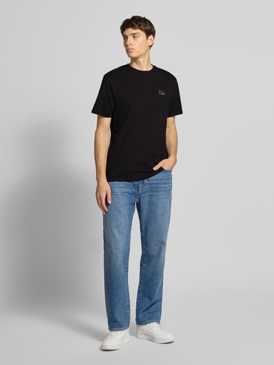 Dedicated T-shirt met motiefstitching Zwart - 1