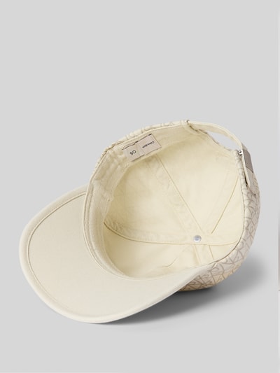 CK Calvin Klein Cap mit Logo-Muster und Label-Badge Offwhite 2
