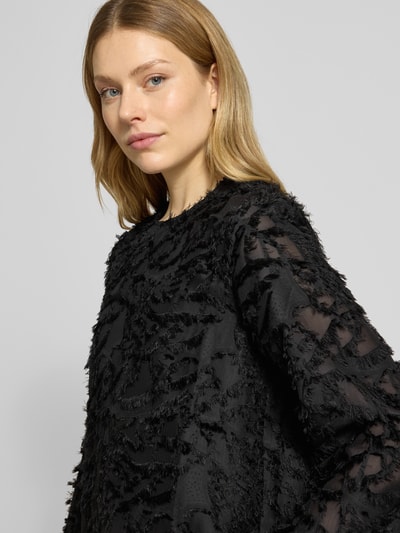 YAS Bluzka z długim rękawem i okrągłym dekoltem model ‘PARIA’ Czarny 3