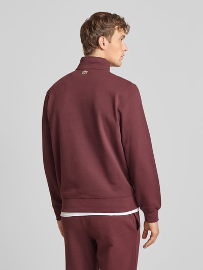 Lacoste Sweatshirt mit Stehkragen Modell 'HERITAGE' Bordeaux 5