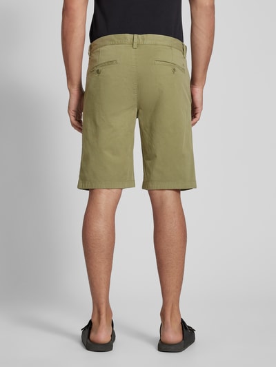 Marc O'Polo Regular Fit Bermudas in unifarbenem Design Modell 'Reso' Oliv 5