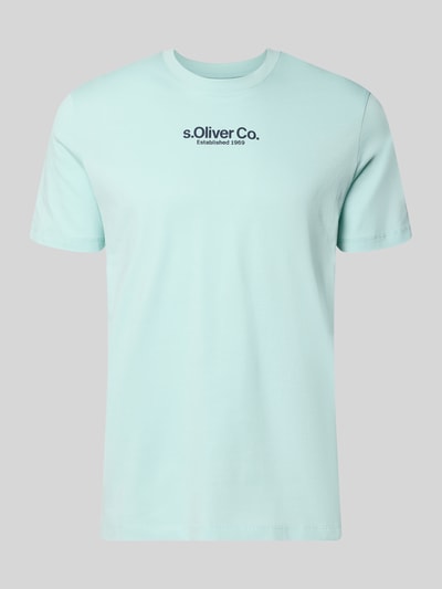 Produktfoto, Regular Fit T-shirt uit puur katoen van s.Oliver RED LABEL, look: effen kleuren, labelprint, ronde hals, korte mouw