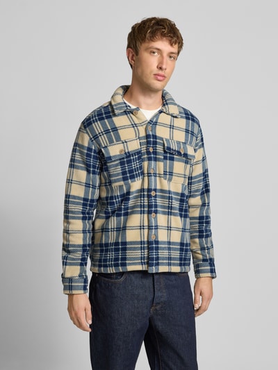 Blend Regular fit vrijetijdsoverhemd met kentkraag, model 'BAKI' Marineblauw - 4