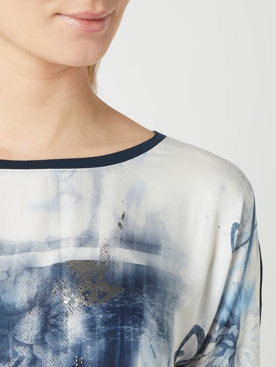 BETTY & CO GREY Bluzka z przodem w kontrastowym kolorze  Granatowy 3