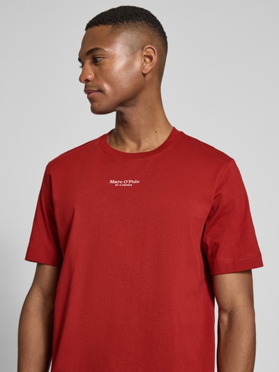 Marc O'Polo T-shirt o kroju regular fit z czystej bawełny Bordowy 3