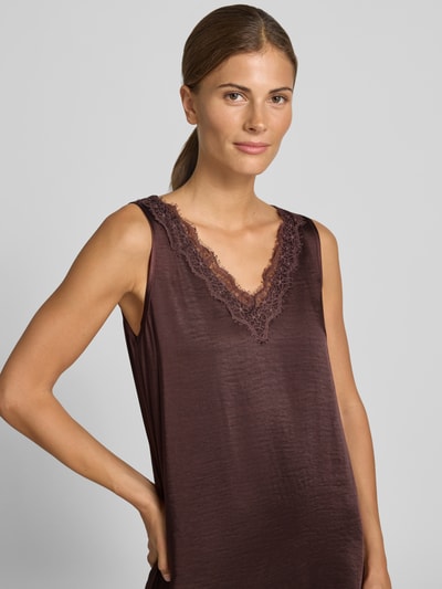 ROBE LÉGÈRE Flatteus vrijetijdsjurk met kant Donkerbruin - 3