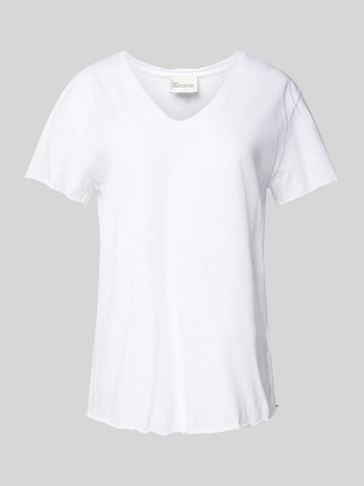 My Essential Wardrobe T-Shirt mit V-Ausschnitt Modell 'THE VTEE' Weiss 2