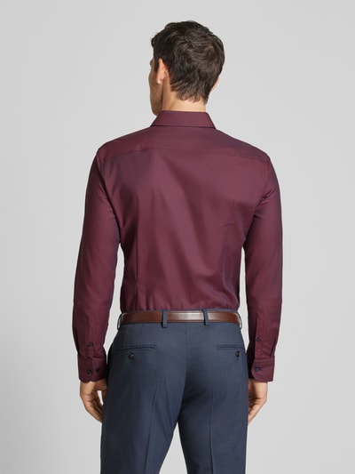 BOSS Slim fit zakelijk overhemd met extra lange mouwen, model 'Hank' Bordeaux - 5