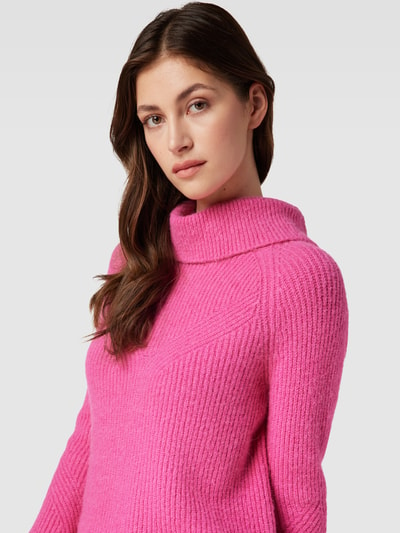 BOSS Strickpullover mit Rollkragen Pink 3