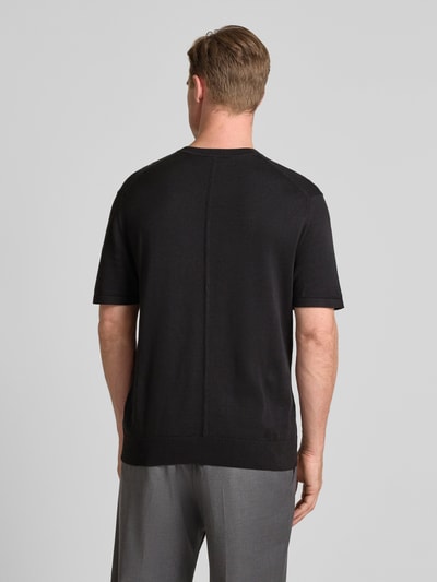 CK Calvin Klein T-Shirt mit Logo-Stitching Modell 'SUPIMA' Black 5