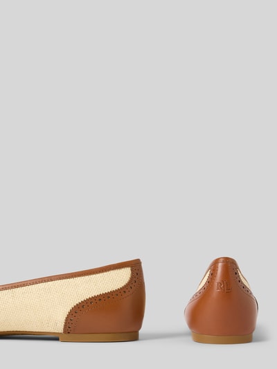 Lauren Ralph Lauren Ballerinas mit glatter Sohle Modell 'JAYNA' Cognac 2
