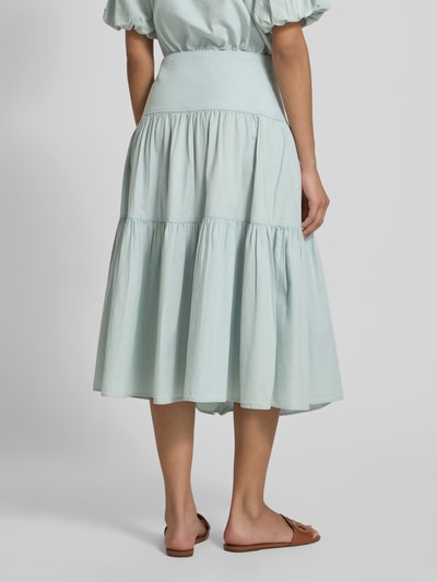 Lauren Ralph Lauren Midirock im Stufen-Look Modell 'TAYVRETTE' Hellgruen Melange 5
