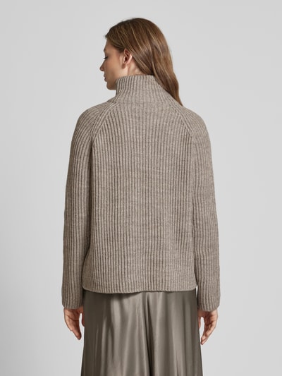 Drykorn Gebreide pullover met opstaande kraag, model 'ARWEN' Taupe - 5