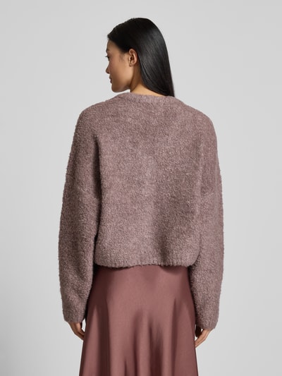 JAKE*S STUDIO WOMAN Strickjacke in Bouclé-Optik mit V-Ausschnitt Flieder 5