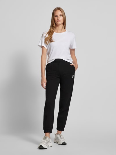 Lacoste Sport Relaxed Fit Sweatpants mit Label-Print Black 1