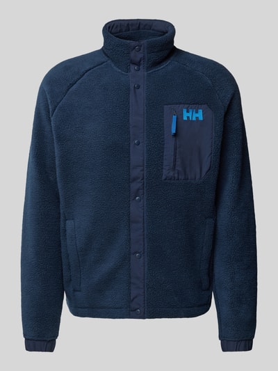 Helly Hansen Fleecejack met labelstitching, model 'Panorama Pile Snap' Marineblauw - 2