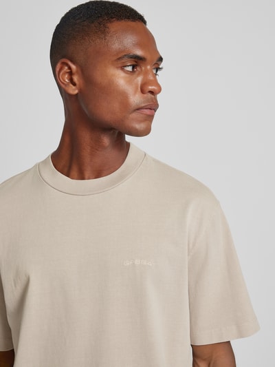 GABBA T-shirt met labelstitching, model 'NIGEL WEX' Offwhite - 3