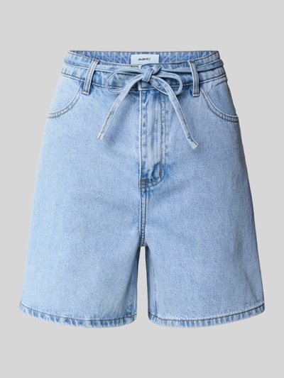 moves Jeansshorts mit Bindegürtel Modell 'Veneda' Jeansblau 2