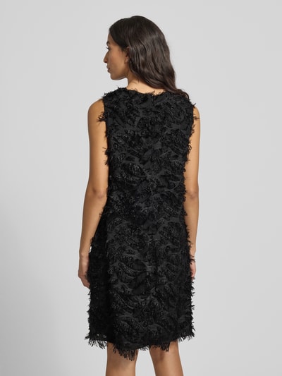 FREE/QUENT Knielange jurk met franjes, modell 'VILLA' Zwart - 5