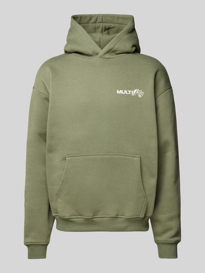 Multiply Apparel Oversized Hoodie mit Label-Print Oliv 2