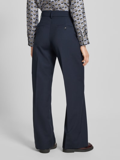 Weekend Max Mara Loose Fit Weite Hose aus reiner Schurwolle Modell 'VISIVO' Marine 5