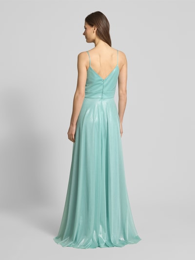 TROYDEN COLLECTION Avondjurk in wikkellook Mintgroen gemêleerd - 5