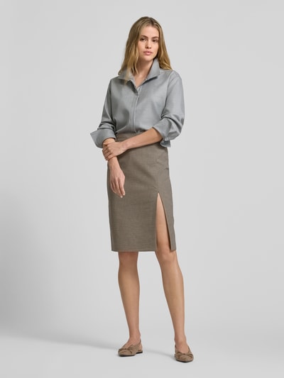 Style Icon Collection Bleistiftrock mit Mini-Karomuster - curated by Anouk Yve Dunkelbraun 1