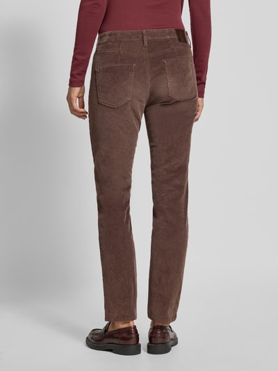 Brax Spodnie sztruksowe o kroju slim fit z mieszanki bawełny model ‘Mary’ Czekoladowy 5