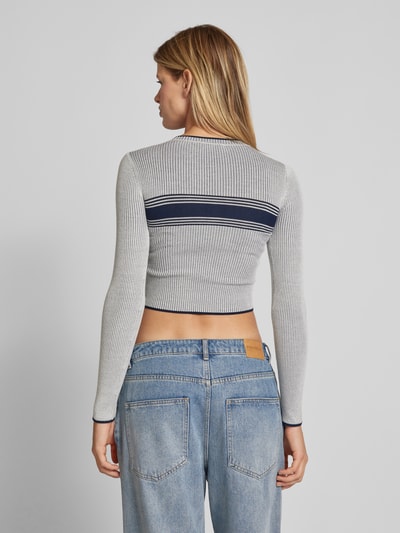 Guess Jeans Longsleeve mit Label-Stitching 'JACQUARD' Offwhite 5