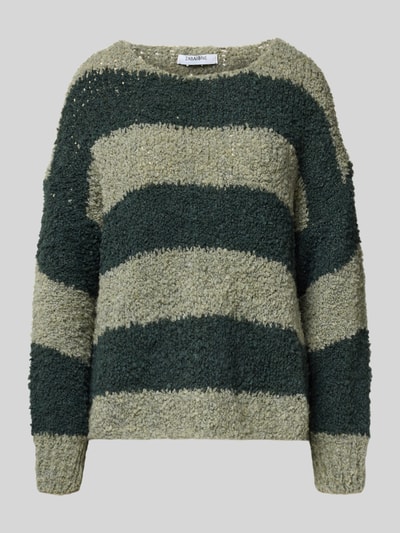 ZABAIONE Sweter z dzianiny z prążkowanymi zakończeniami rękawów Khaki 2