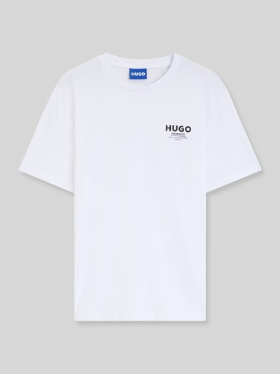 HUGO Blue krój regular fit t-shirt z czystej bawełny model 'NESPTEE' Biały 2