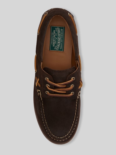 Polo Ralph Lauren Bootsschuhe aus Rindsleder mit Profilsohle Dunkelbraun 3