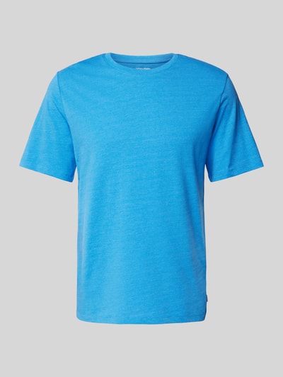 Jack & Jones T-Shirt mit geripptem Rundhalsausschnitt Royal Melange 1